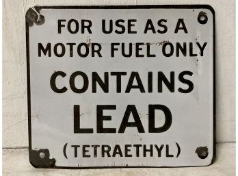 For Use As Motor Fuel Antique Enamel Sign