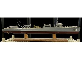 Ramsay 124 33' Long Vintage WWII Era Scratch Built Wooden Ship Model