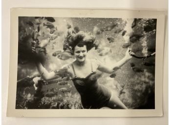 Alice Faye Swims With Fish Real Photograph