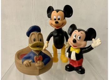 Antique Mickey Mouse And Donald Duck Toys