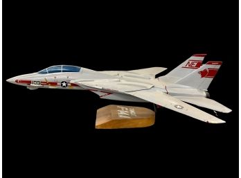 USS Ranger Navy VF 1 Tomcat F14 A 25' Long, Scratch-built Fighter Jet Wooden Model