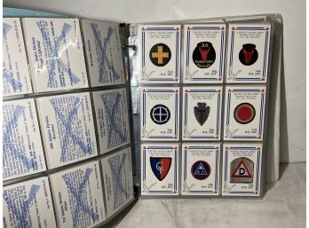 Binder Full Of Military Insignia Identification Trading Cards