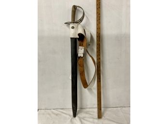 Antique Sword In Leather Sheath