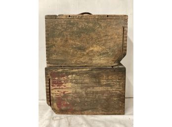 Pair Of U.S. WWI? Browning M1917 Wooden Ammunition Boxes
