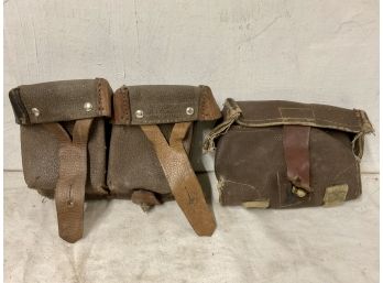 Two Russian SKS Leather Ammo Pouches - Lot B