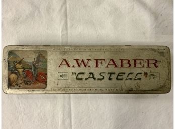 Antique Tin Of A.W. Faber Castell Pencils