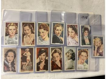 Big Lot Of 27 Early Film Tobacco Cards