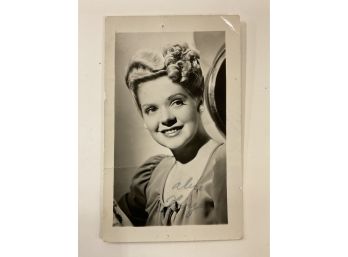 Alice Faye Hand Signed Live Ink Photo