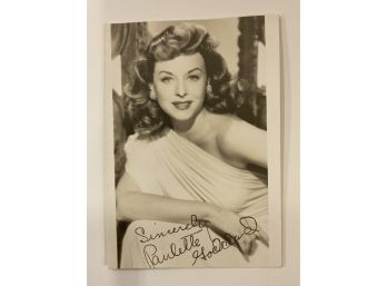 Paulette Goddard Live Ink Hand Signed Postcard 1948