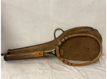 Signed Antique Tennis Racket Lot B