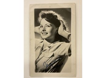 Jeanne Crain Live Ink Hand Signed Autograph