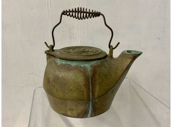 Colonial Castings Brass Coated Iron Kettle