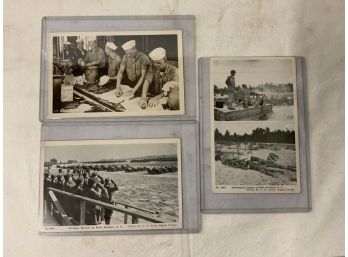 Trio Of Antique WWII Postcards NWOB