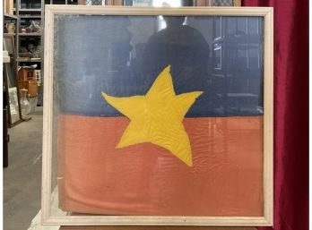 Framed Hand Sewn Vintage North Vietnam Flag