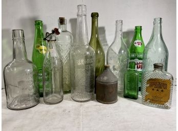 Big Lot Of Antique Glass Bottles Etc WYSIWYG