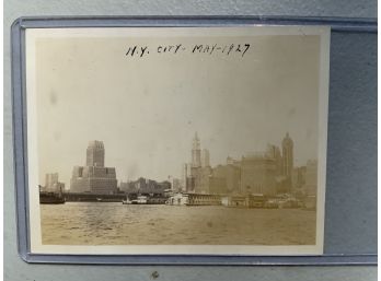 Antique Photograph New York City Harbor 1927