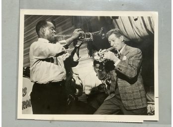Antique NBC Press Photo Louis Armstrong And Danny Kaye