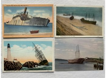 Shipwreck! Lot Of 12 Antique Shipwreck Postcards B