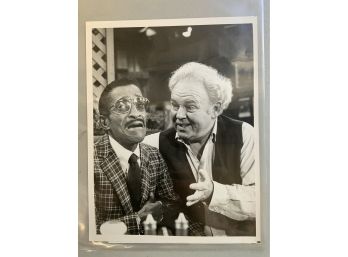 CBS Press Photo Sammy Davis Jr. And Carroll OConnor Archie Bunkers Place