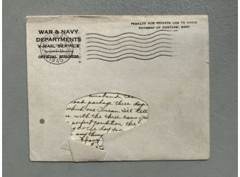 WWII V-mail Letter A