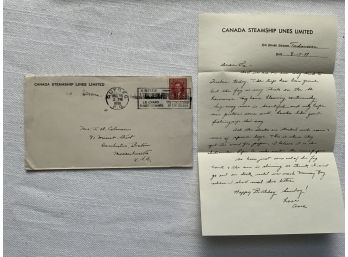 Two Antique Letters, One From WWI August 1914 Compelling Relatives To Leave England