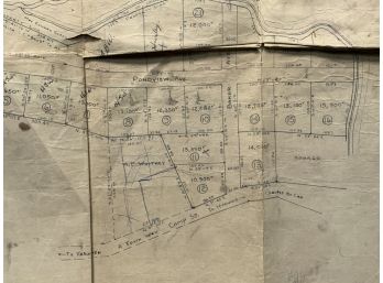 1944 Plan Of Land In West Yarmouth Surveyors Map