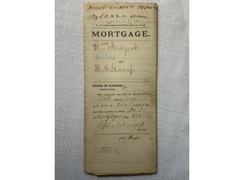 1876 Antique State Of Illinois Mortgage