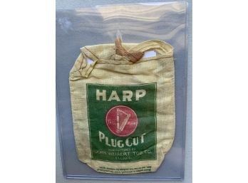 Antique Harp Plug Cut Tobacco Pouch