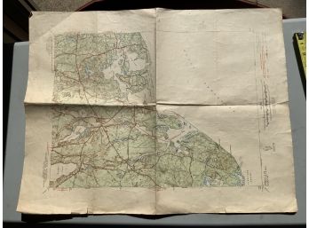 Antique Massachusetts Public Works Geological Survey Map Mashpee Barnstable