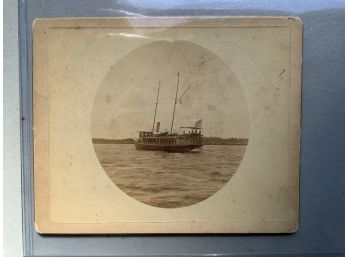 Antique Steamboat Photo Labeled Presedent (sic)