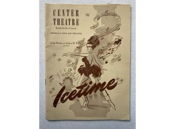 1940s Rockefeller Center Icetime Sonje Henie And Arthur M Wirtz Program