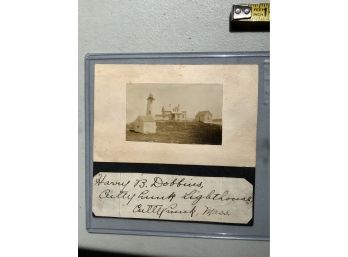 Antique Photo Of Harry B. Dobbins Cutty Hunk Lighthouse