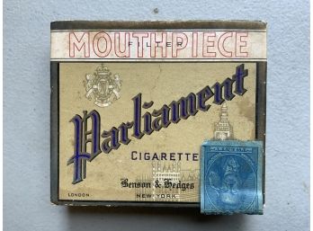 Antique Box Of Parliament Cigarettes With Contents