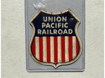 Vintage Miniature Tin Railroad Sign Union Pacific Railroad