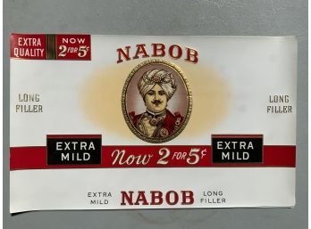 Five Antique Nabob Cigar Box Labels