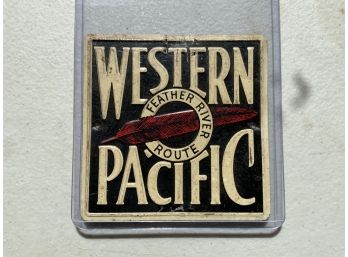 Vintage Miniature Railroad Tin Western Pacific Feather River Route Tin