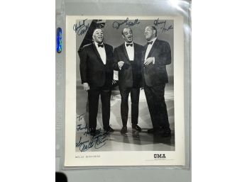 Mills Brothers Press Photo Live Ink Hand Signed