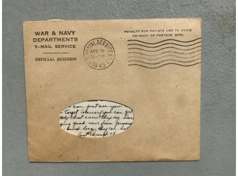 WWII V-mail Letter B