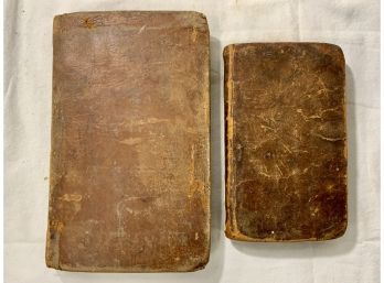 Two 18th Century Leather Bound Books, Remains Of The Rev John Mason 1798 And 1790 English Tongue Book