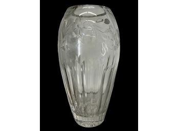 Rogaska Yugoslavian Crystal Vase With Original Label