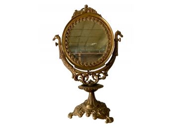 Heavy 19th Century Art Nouveau  Shaving Mirror