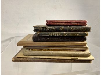 Lot Of Nine Small Antique Books And Primers