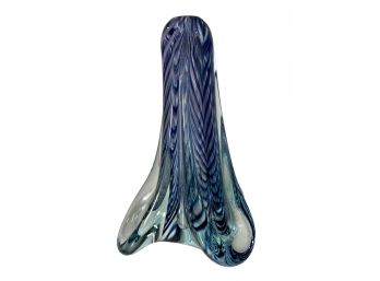Art Glass Bud Vase, Signed