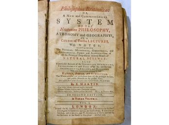 1759 Philosophia Britannica RARE 18th Century Antique Newtonian Science