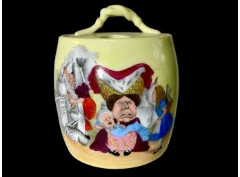 Rare Antique Alice In Wonderland Sugar Dish Porcelain