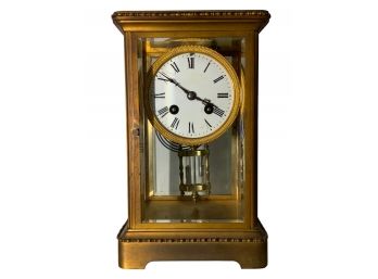 Antique French Table Regulator Visible Pendulum 19th Century Clock
