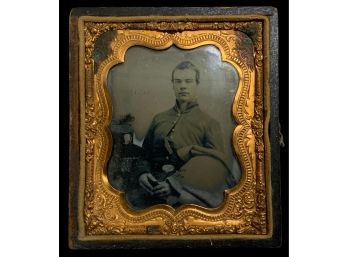 Antique Soldier TinType Photo