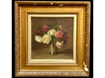 Signed Oil Painting 19th Century British Still Life By Richard Crafton Green