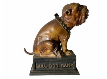 Bulldog Antique Cast Iron Mechanical Bank