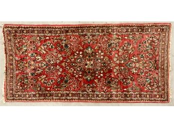 Hand Woven Natural Fiber Rug, Red And Multi Color